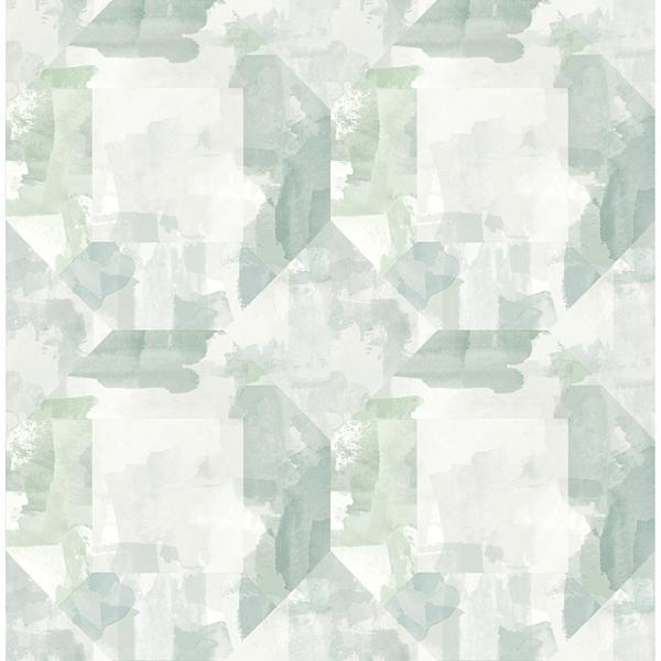 a street prints Perrin Sea Green Gem Geometric Wallpaper