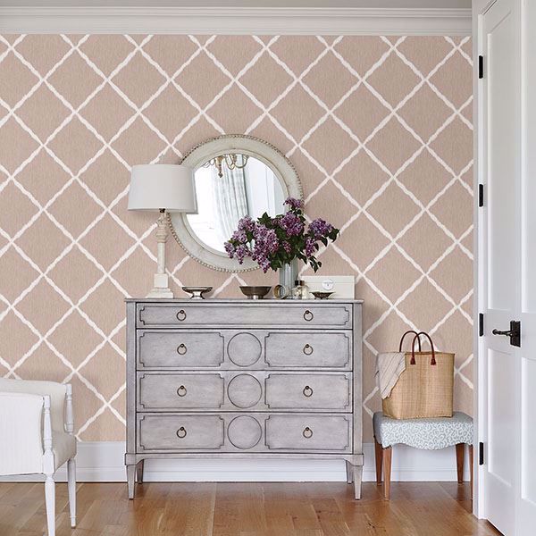 A Street Prints Petal Ikat Trellis Wallpaper By Sarah Richardson