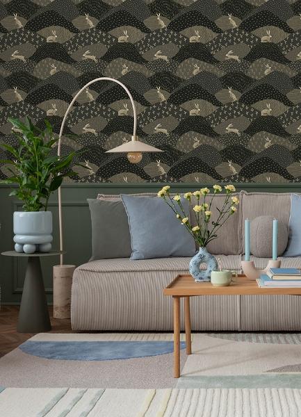 A Street Prints Peter Black Rabbit Fields Wallpaper