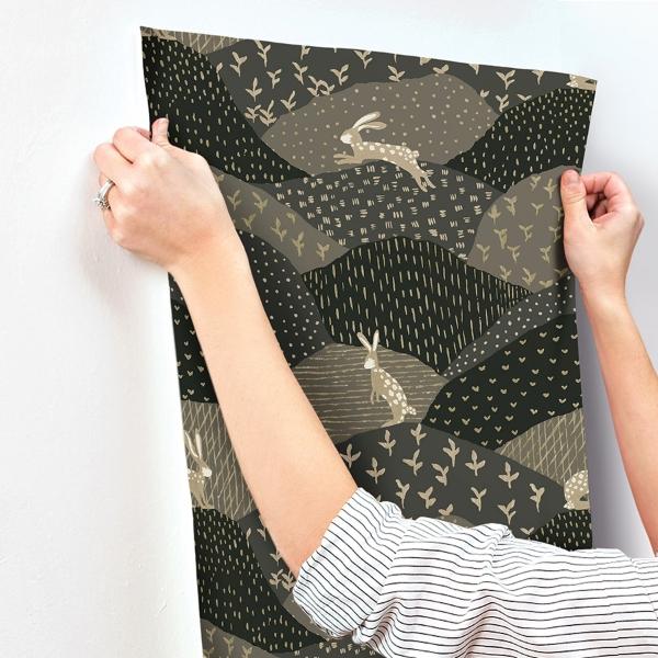 A Street Prints Peter Black Rabbit Fields Wallpaper