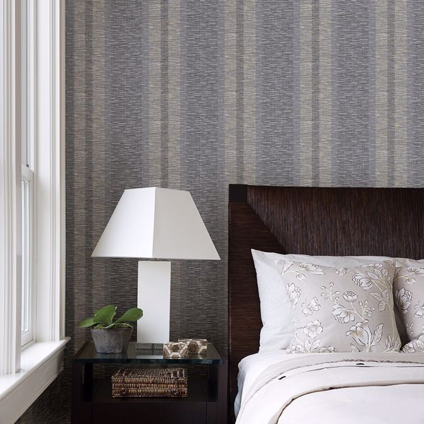 A Street Prints Pezula Taupe Texture Stripe Wallpaper