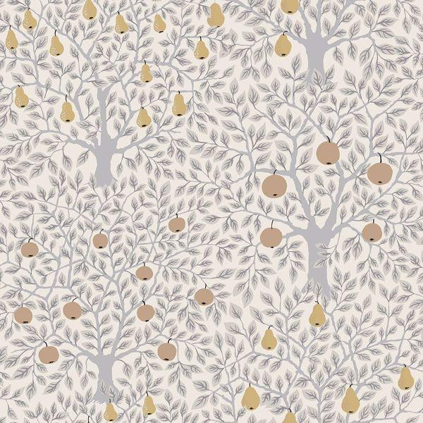 a street prints Pomona Light Grey Fruit Tree Wallpaper