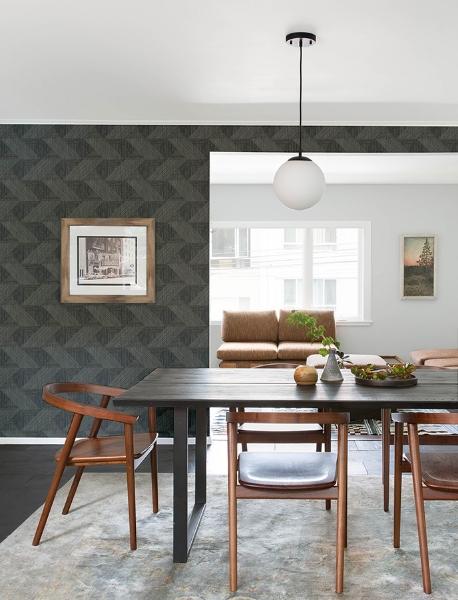 A Street Prints Presley Black Tessellation Wallpaper