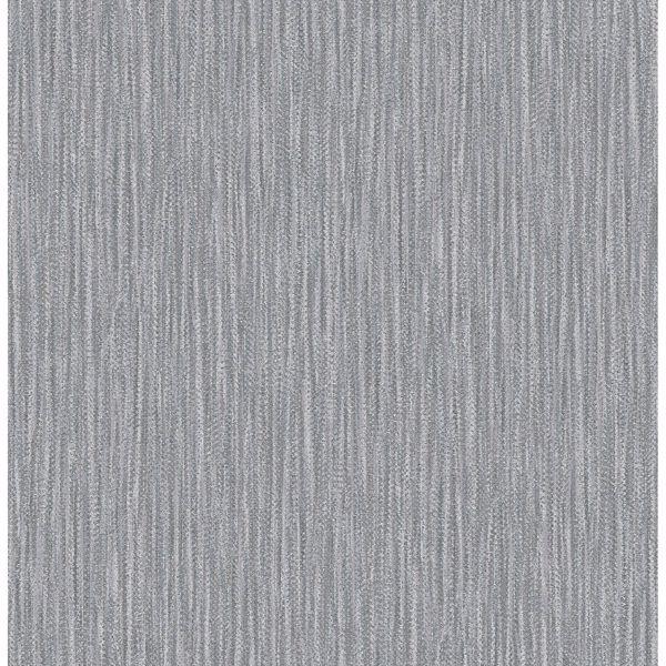 a street prints Raffia Charcoal Faux Grasscloth Wallpaper