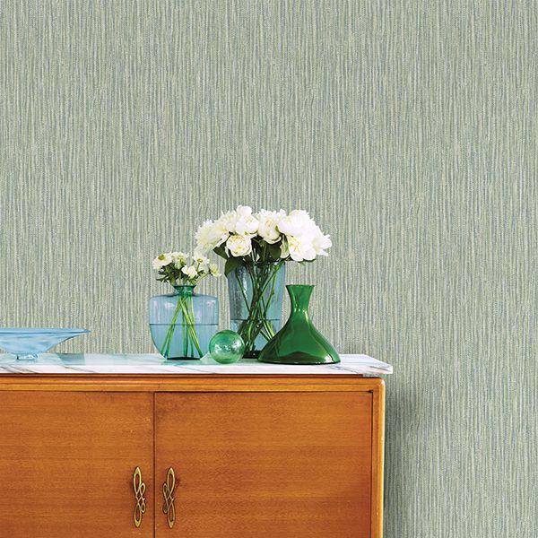 A Street Prints Raffia Thames Green Faux Grasscloth Wallpaper