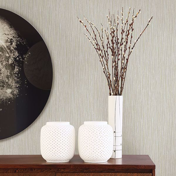 A Street Prints Raffia Thames Light Grey Faux Grasscloth Wallpaper