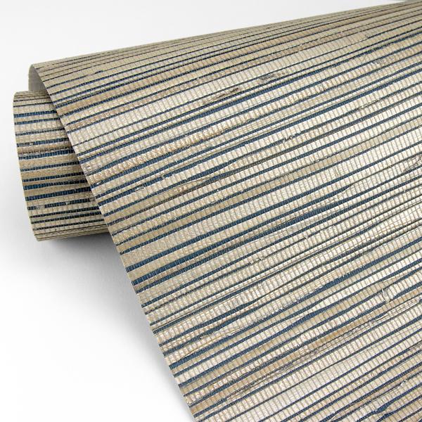 A Street Prints Ranong Champagne Grasscloth Wallpaper