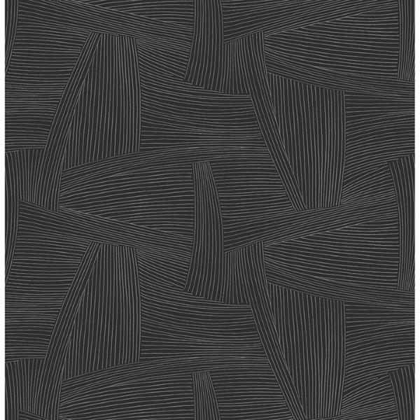 a street prints Reid Black Woven Geometric Wallpaper