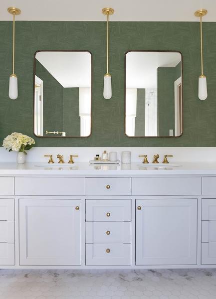 A Street Prints Reid Evergreen Woven Geometric Wallpaper