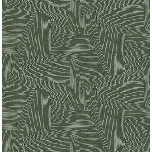 a street prints Reid Evergreen Woven Geometric Wallpaper
