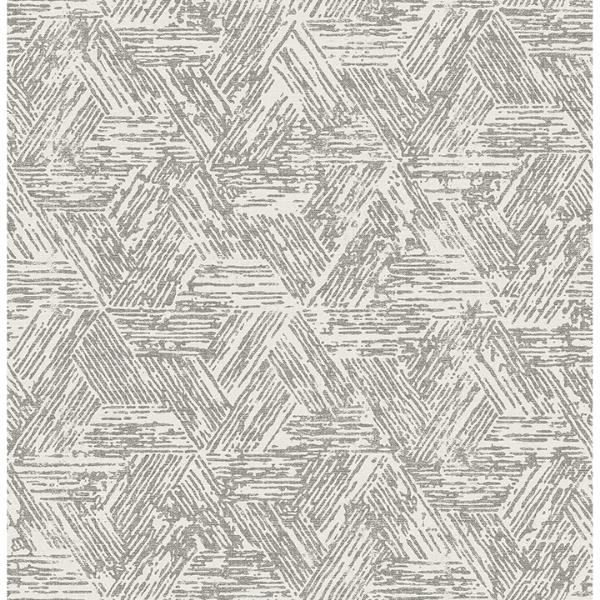 a street prints Retreat Charcoal Quilted Geometric Wallpaper