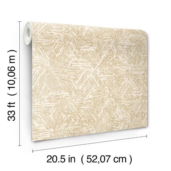 A Street Prints Retreat Light Brown Quilted Geometric Wallpaper