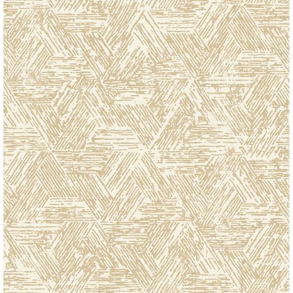a street prints Retreat Light Brown Quilted Geometric Wallpaper