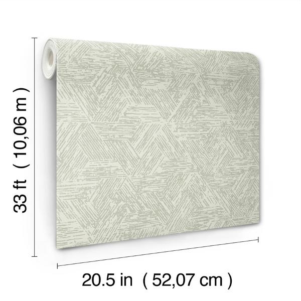 A Street Prints Retreat Sea Green Quilted Geometric Wallpaper