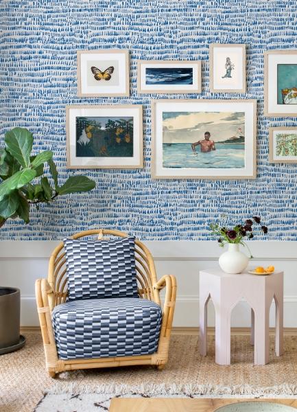 A Street Prints Runes Sapphire Brushstrokes Wallpaper