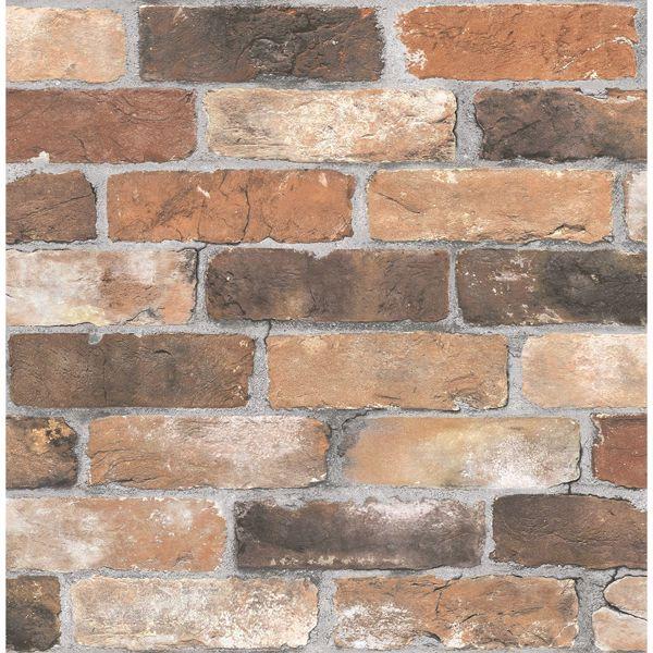 a street prints Rustin Rust Reclaimed Bricks Wallpaper