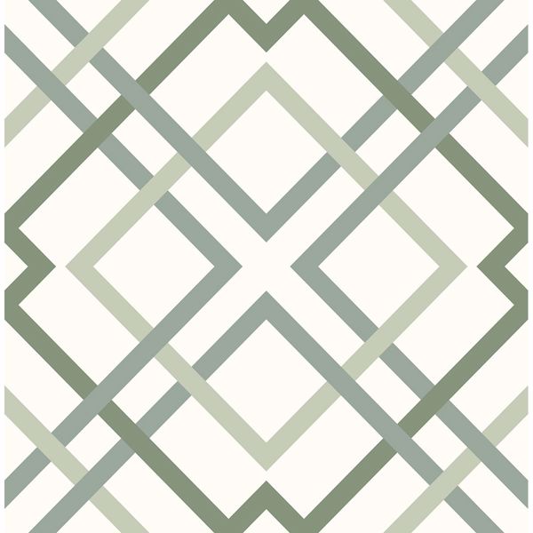 a street prints Saltire Emile Green Lattice Wallpaper