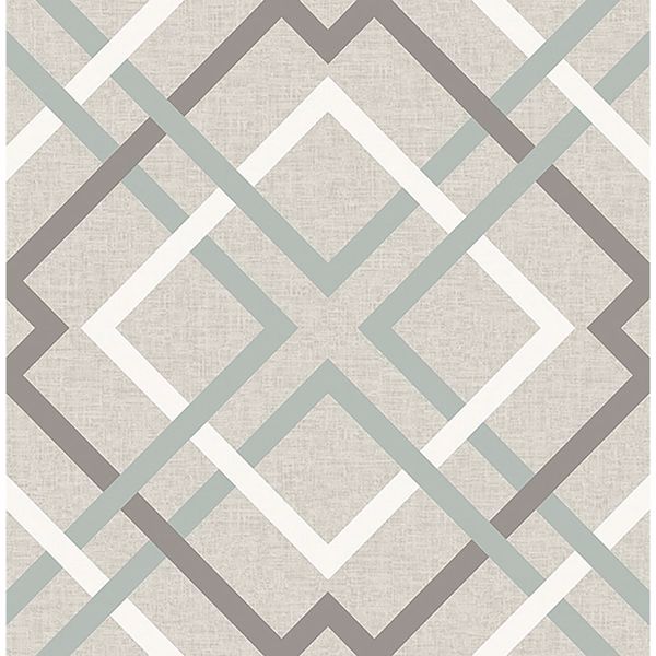 a street prints Saltire Emile Taupe Lattice Wallpaper