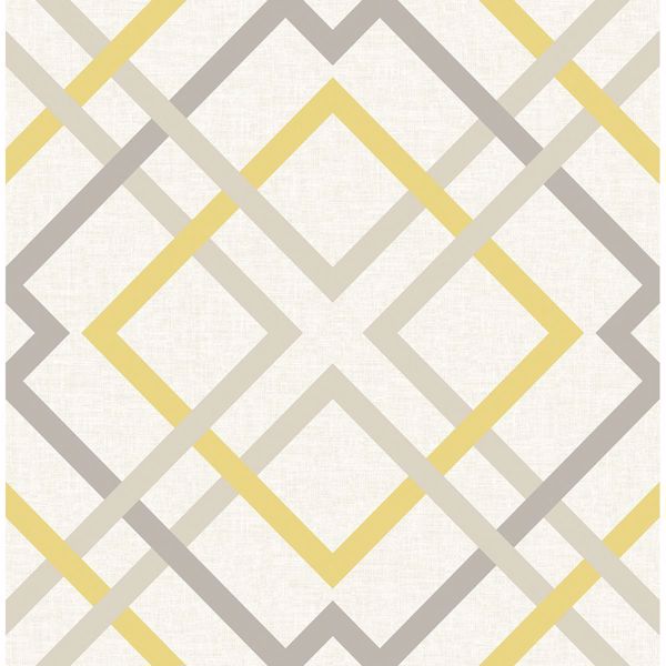 a street prints Saltire Emile Yellow Lattice Wallpaper