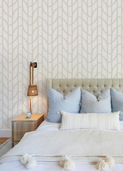 A Street Prints Salvo Gold Curved Contours Wallpaper