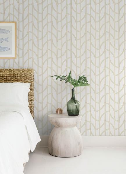 A Street Prints Salvo Gold Curved Contours Wallpaper