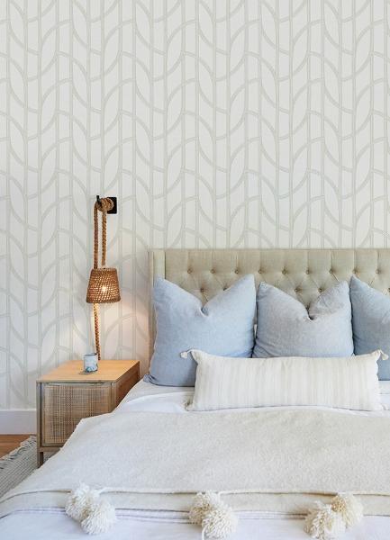 A Street Prints Salvo Light Green Curved Contours Wallpaper