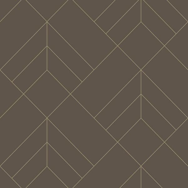 a street prints Sander Chocolate Geometric Wallpaper