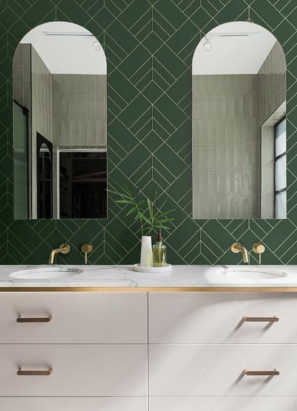A Street Prints Sander Evergreen Geometric Wallpaper