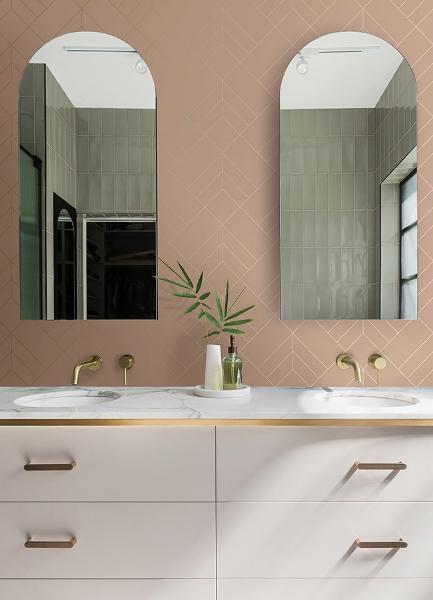A Street Prints Sander Light Pink Geometric Wallpaper