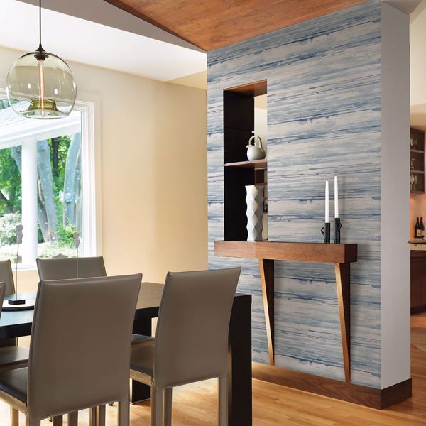 A Street Prints Sandhurst Blue Abstract Stripe Wallpaper