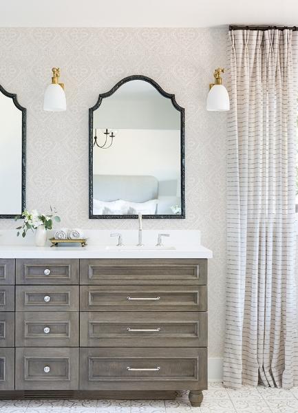 A Street Prints Scout Lavender Floral Ogee Wallpaper