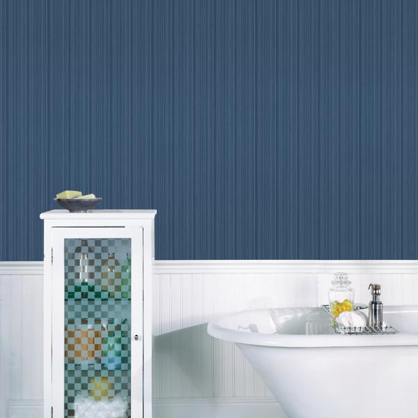 A Street Prints Sebasco Denim Vertical Pinstripe Wallpaper