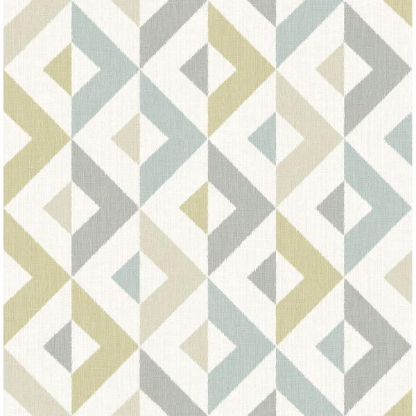 a street prints Seesaw Grey Geometric Faux Linen Wallpaper