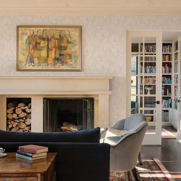 A Street Prints Selwyn Metallic Copper Floral Wallpaper