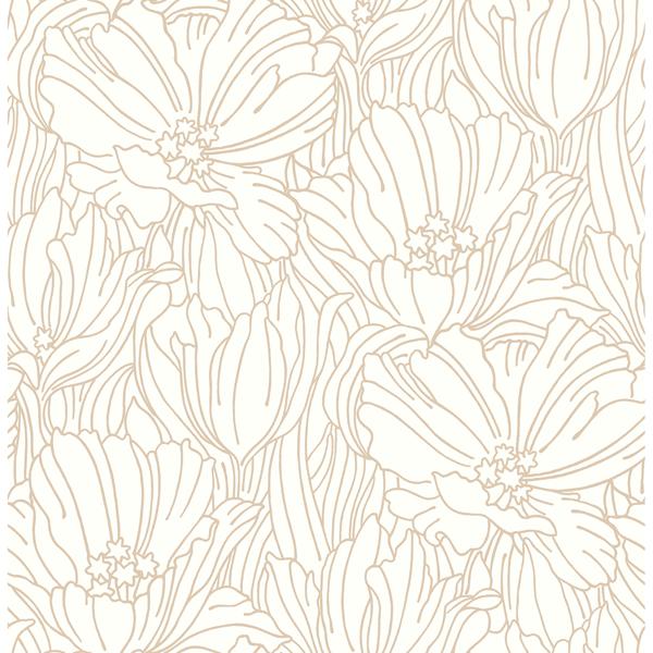 a street prints Selwyn Metallic Copper Floral Wallpaper
