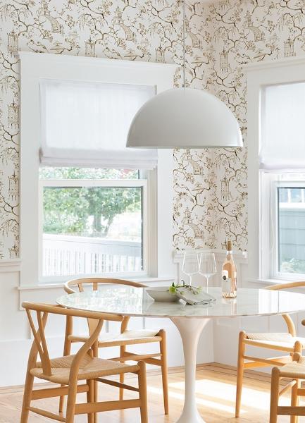 A Street Prints Serena Coffee Chinoiserie Wallpaper