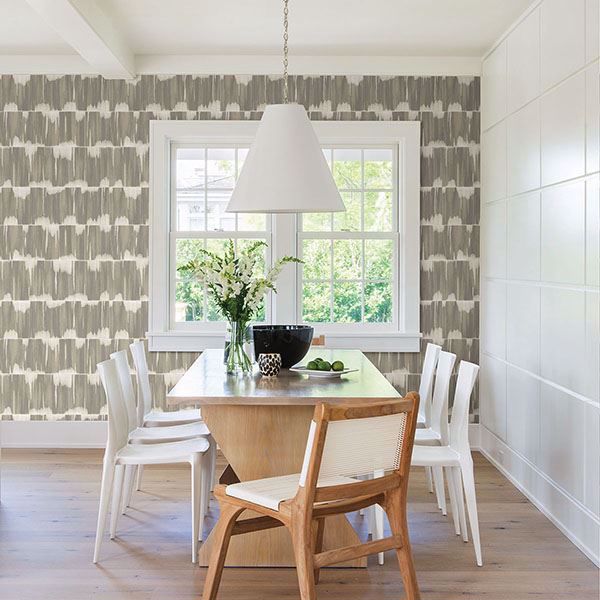 A Street Prints Serendipity Taupe Shibori Wallpaper