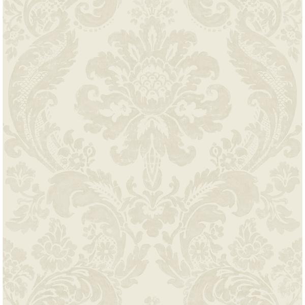 a street prints Shadow Cream Flocked Damask Wallpaper