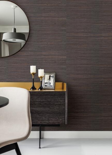 A Street Prints Shandong Charcoal Grasscloth Wallpaper