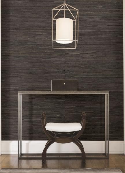 A Street Prints Shandong Chocolate Grasscloth Wallpaper