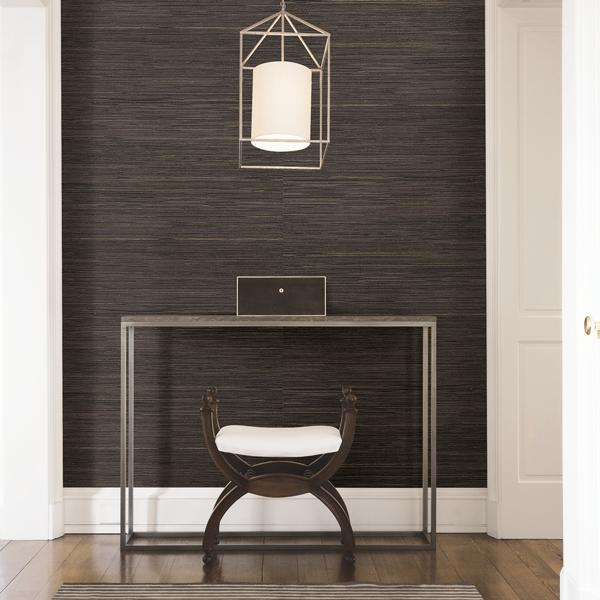 A Street Prints Shandong Chocolate Grasscloth Wallpaper