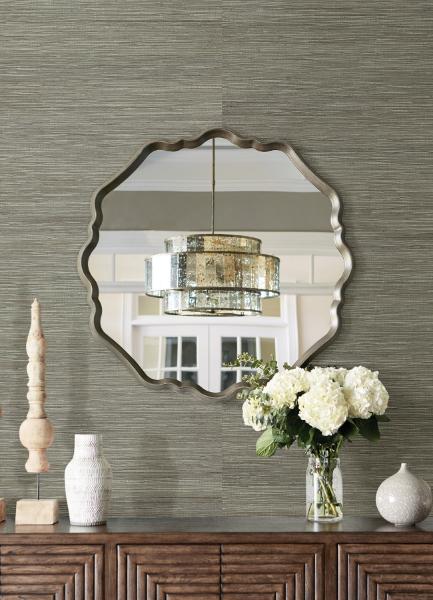 A Street Prints Shandong Sea Green Grasscloth Wallpaper