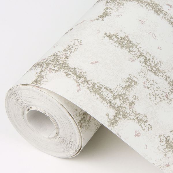 A Street Prints Shea Gold Distressed Geometric Wallpaper- Scott Living