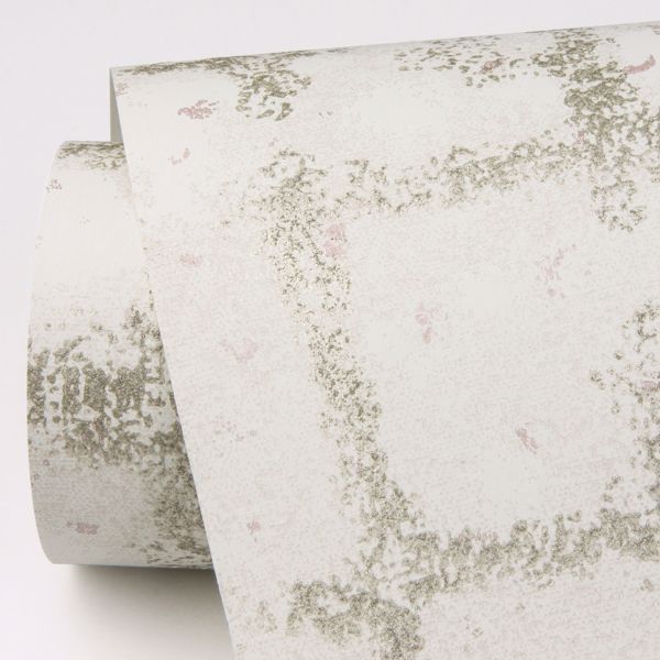 A Street Prints Shea Gold Distressed Geometric Wallpaper- Scott Living