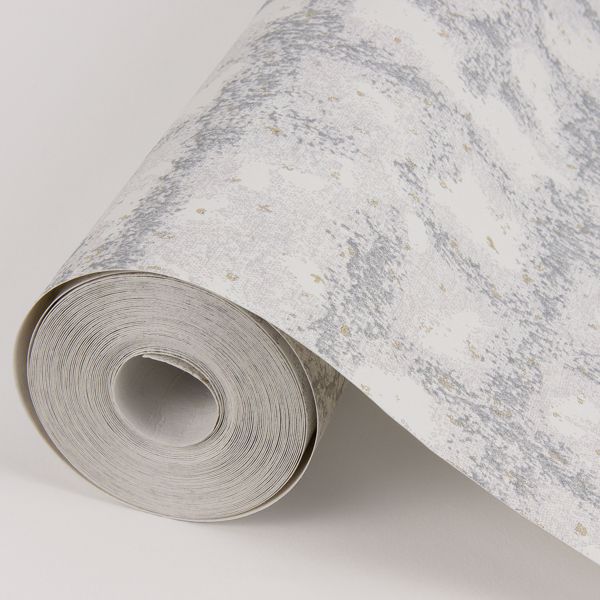 A Street Prints Shea Light Grey Distressed Geometric Wallpaper- Scott Living