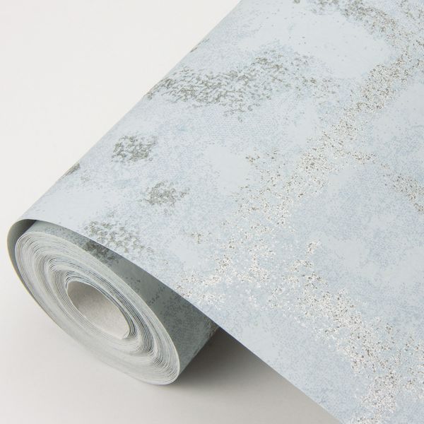 A Street Prints Shea Sky Blue Distressed Geometric Wallpaper- Scott Living