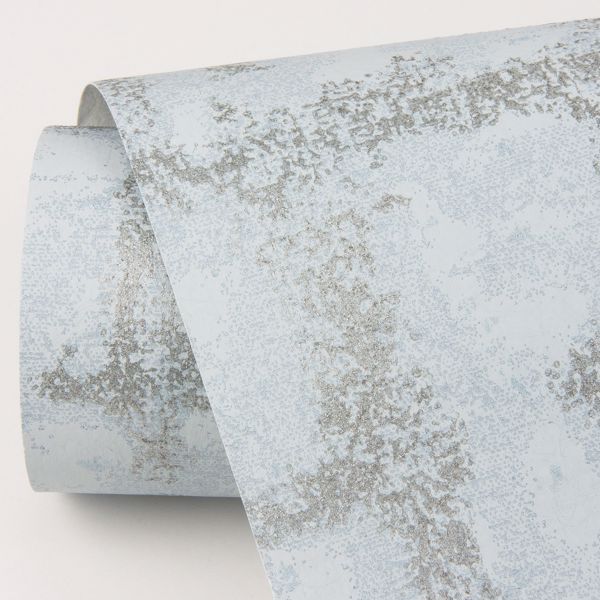 A Street Prints Shea Sky Blue Distressed Geometric Wallpaper- Scott Living