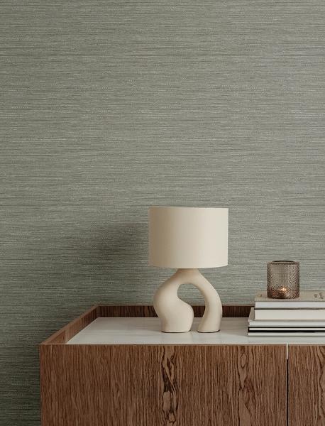 A Street Prints Sheehan Grey Faux Grasscloth Wallpaper