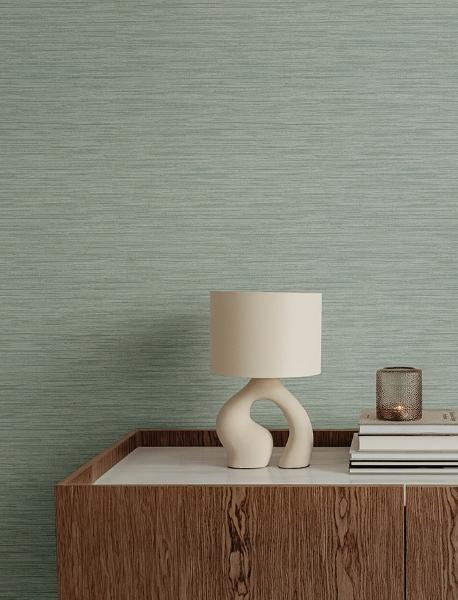 A Street Prints Sheehan Sea Green Faux Grasscloth Wallpaper