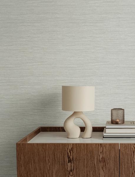 A Street Prints Sheehan Silver Faux Grasscloth Wallpaper